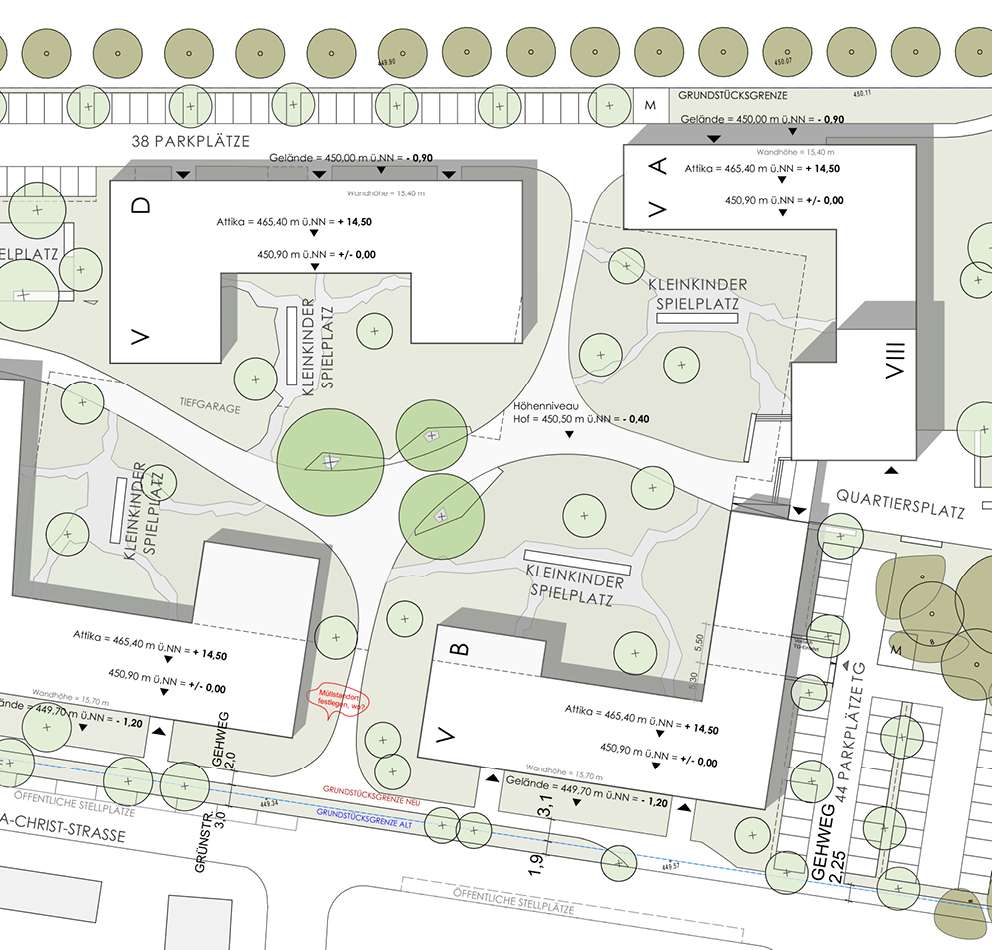 Neubau einer Wohnanlage mit 211 Wohneinheiten